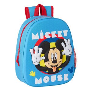 Disney SAFTA predškolský detský batôžtek Mickey Mouse - 3D potlač - modrý - 8L