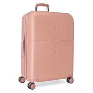 Pepe Jeans rozšíriteľný kufor na kolieskach ABS - 70 cm - 79L - svetlo ružová