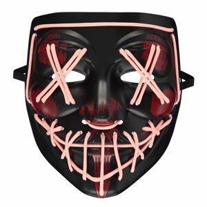 Amscan halloweenska maska GID čierno/červená