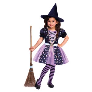 Amscan Dievčenský karnevalový kostým -Hviezdna čarodejnica Veľkosť: 3-4