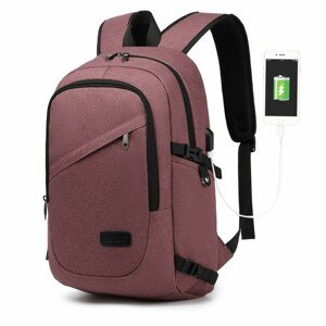 KONO unisex batoh s USB portom - modrá potlač - 20L