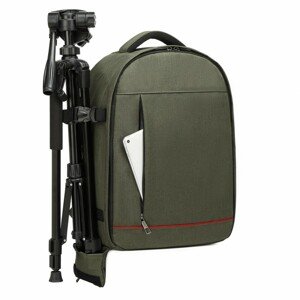 Špeciálny vodeodolný a protiotrasový batoh na fotoaparát KONO - zelený