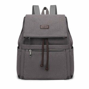 KONO unisex plátený batoh SAVIORA - 18L - šedý