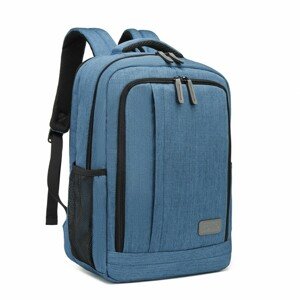 KONO multifunkčný batoh s USB portom Richie Small - modrý - 17 L