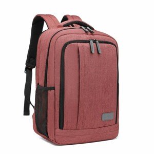 KONO multifunkčný batoh s USB portom Richie Small - červený - 17 L