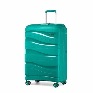 KONO Cestovný kufor na kolieskach s TSA zámkom 39L - tyrkysový
