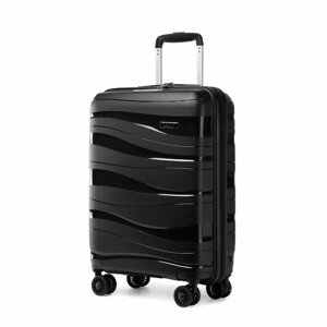 KONO Cestovný kufor na kolieskach s TSA zámkom 39L - čierny
