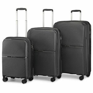 KONO travel set kufrov polypropylén - 40L, 68L, 97L - čierny