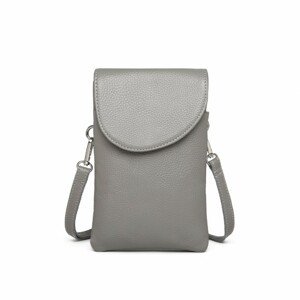Miss Lulu funkčná kožená crossbody kapsička cez rameno LB2140 - sivá