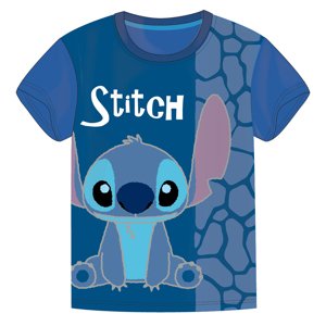 Disney Detské bavlnené tričko Lilo a Stitch - modré Veľkosť: 104
