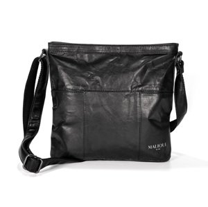 Malique dámska dizajnová papierová crossbody kabelka D1092A - čierna -  25 cm