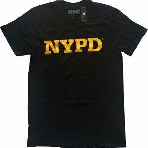 RockOff Bavlnené originálne tričko NYPD - čierne Veľkosť: L