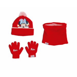 Disney Detský set čiapka/nákrčník/rukavice 44/46 Minnie Mouse "Lucky"