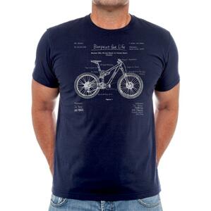 Cycology Tričko BluePrint Mountain Bike (Plány Bicyklu) Veľkosť: S