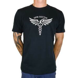 Cycology pánske bavlnené tričko Spin Doctor - čierne Veľkosť: XL