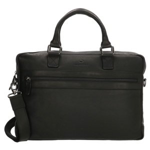 Kožená biznis taška na notebook Micmacbags Montana 15,6 inch (38 cm) - čierna
