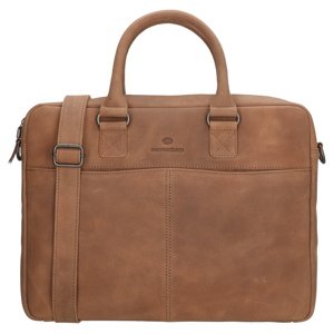 Kožená biznis taška na notebook Micmacbags malmö 15,6 inch (38 cm) - hnedá
