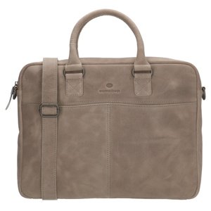 Kožená biznis taška na notebook Micmacbags malmö 15,6 inch (38 cm) - sivá