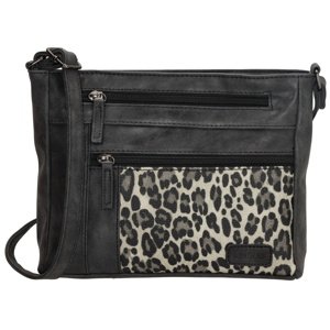 Dámska crossbody kabelka Beagles Brunete Animals - čierna - leopardí vzor