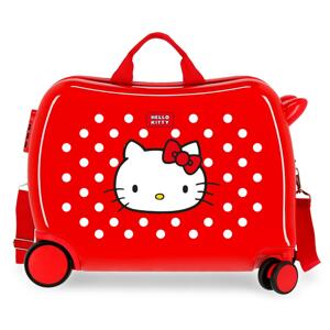 JOUMMABAGS Detský kufor na kolieskach - odrážadlo - Hello Kitty - Girl Gang