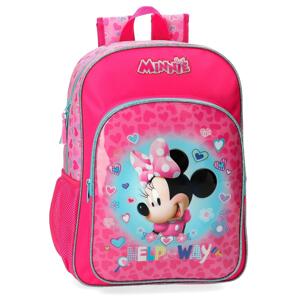 Disney Rozkošný detský jednokomorový batoh Minnie Help Way- ružový
