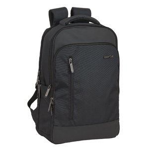 Safta Business  dvojkomorový unisex laptop batoh 15,6” s usb portom - čierny - 19L