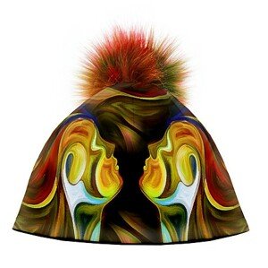 Bertoni Dizajnová dámska čiapka s veľkým brmbolcom- Ilúzia