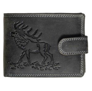Wild Luxusná pánska peňaženka s prackou Jeleň  - čierna