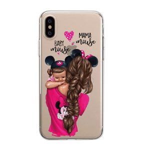 Cases Kryt na mobil Iphone - Mama Mouse Baby Mouse na mobil: iPhone X/XS