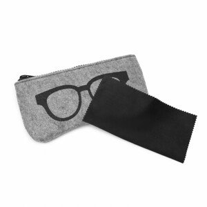 Filcový obal na okuliare KONO Glance - sivo čierny