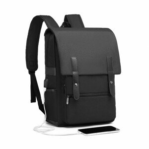 Praktický unisex batoh s USB portom KONO Balance - čierny