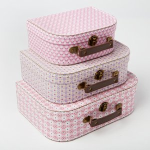 sass-belle Kartónový kufrík pink Veľkost kufríky: Stredný