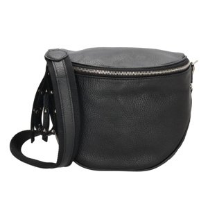 Dámska kožená crossbody kabelka Charm London ANNA - čierna