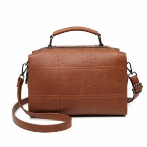 Dámska dvojkomorová crossbody taška Miss Lulu Paula - hnedá