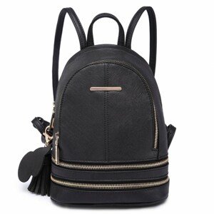 Miss Lulu roztomilý dizajnový batôžtek - čierny - 4L