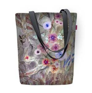 Designová taška na rameno Bertoni Sunny - Primavera-36x40x2-14L-šedá