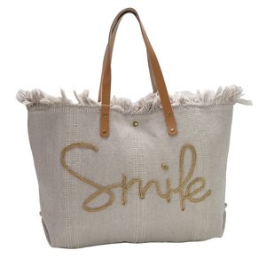 Plážová taška Miss Reinette Smile - béžová