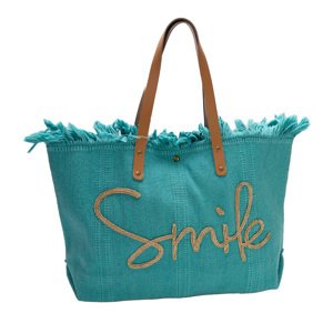 Plážová taška Miss Reinette Smile - tyrkysová